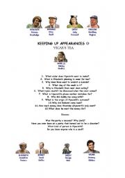 English Worksheet: Keeping up appearances Vicars tea