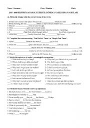 English Worksheet: QUIZ TEST - PASSIVE, REPORTED SPEECH