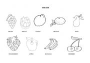 English Worksheet: FRUITS AND VEGETABLES