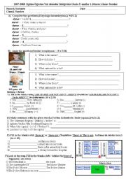 Asking and telling the age,counry and nationality,describing a place and to be verbs