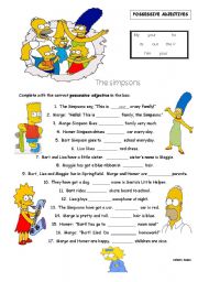 English Worksheet: Possessive Adjectives