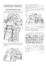 English Worksheet: Short readings with  the Future Tense