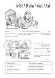 English Worksheet: Short readings with  the Future Tense