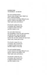 English Worksheet: Fill the song!