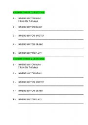 English Worksheet: parts of the school