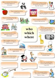 English Worksheet: Relative pronouns