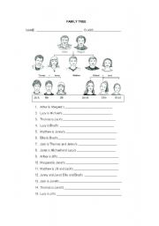 English Worksheet: Family Tree