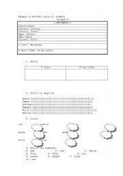 English worksheet: a food review