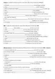 English Worksheet: The future will and going to