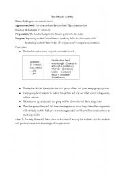 English Worksheet: ten minute activity