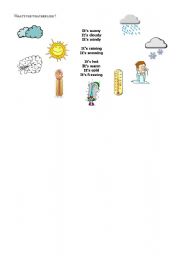 English worksheet: whats the weather like