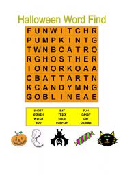 Halloween Word Find