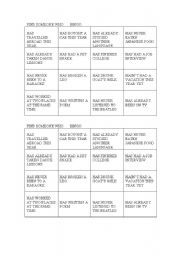 English Worksheet: PRESENT PERFECT BINGO