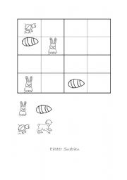 English Worksheet: Easter Sudoku