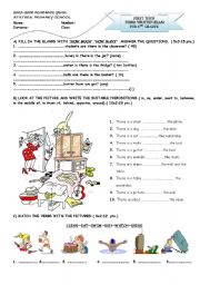 prepositions of place,simple present tense