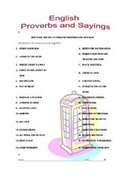 English proverbs and sayings