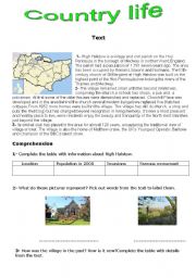 English Worksheet: lThe countryside