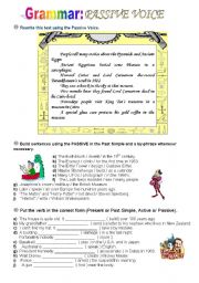 English Worksheet: Passive Voice