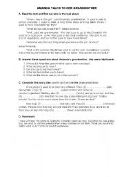 English Worksheet: used to/didnt use to_text and questions