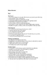 English Worksheet: Mixed Rewrite_Key