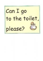 Can I go to the toilet card