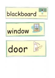 English Worksheet: CLASSROOM SIGNS