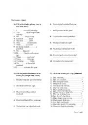 English worksheet: QUIZ