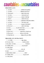 English Worksheet: Quantifiers