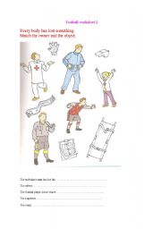 English worksheet: FOOTBALL WORKSHEET 2