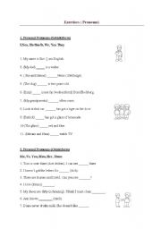 English Worksheet: Pronouns (Personal-,Possessive-, Reflexivepronouns)