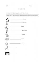 English worksheet: PRESENT CONTINUOUS