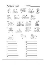 English Worksheet: js actions test 04