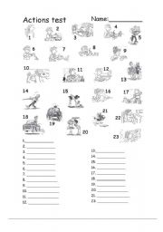 English Worksheet: js actions test 06