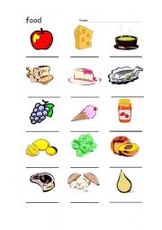 English Worksheet: js test food 01