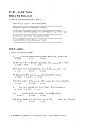 English worksheet: Exercises-modals