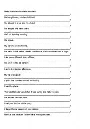 Simple past - interrogative form