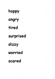 English Worksheet: Feelings Flashcards and labels