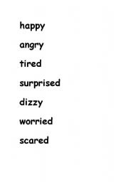 English Worksheet: Feelings Flashcards and labels