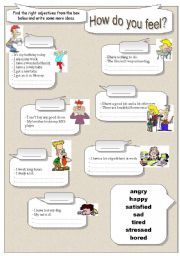 English Worksheet: feelings