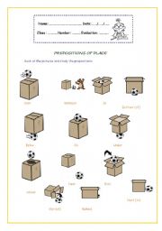 English Worksheet: Prepositions of place