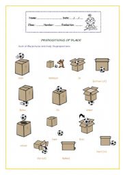 English Worksheet: Prepositions of place