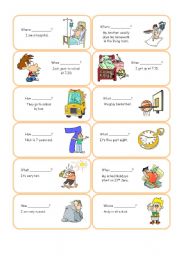 English Worksheet: Present Simple Questions Cards - Set 2