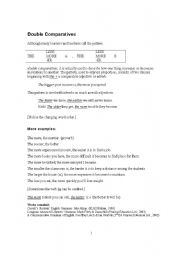 English Worksheet: Double Comparatives (Combined Comparison) or 