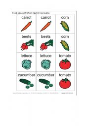English Worksheet: food-match