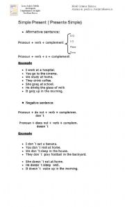 English worksheet: Present simple