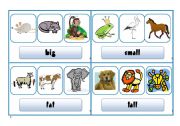 English Worksheet: SUPERLATIVE SPEAKING CARDS - animals (part 1)