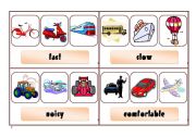 SUPERLATIVE SPEAKING CARDS - transport (part 2)