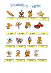 English Worksheet: vocabulary verbs