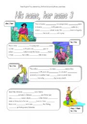 English Worksheet: possessive pronouns