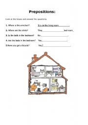 English worksheet: prepositions